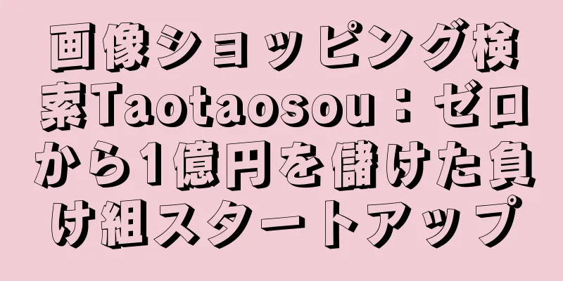 画像ショッピング検索Taotaosou：ゼロから1億円を儲けた負け組スタートアップ