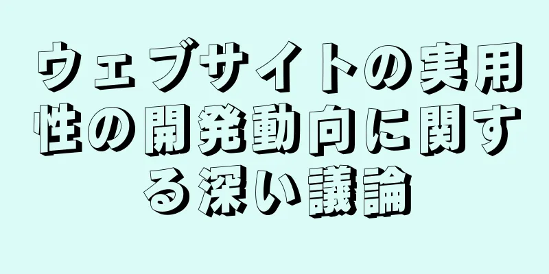 ウェブサイトの実用性の開発動向に関する深い議論
