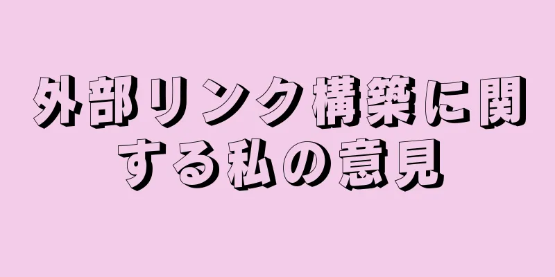 外部リンク構築に関する私の意見