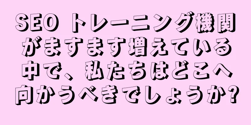 SEO トレーニング機関がますます増えている中で、私たちはどこへ向かうべきでしょうか?