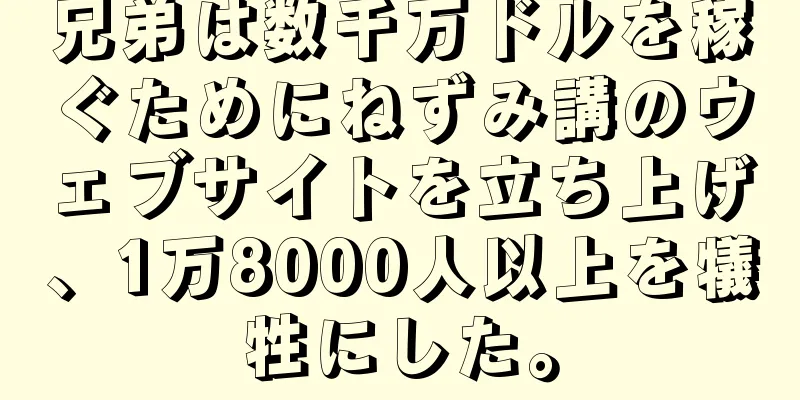 兄弟は数千万ドルを稼ぐためにねずみ講のウェブサイトを立ち上げ、1万8000人以上を犠牲にした。