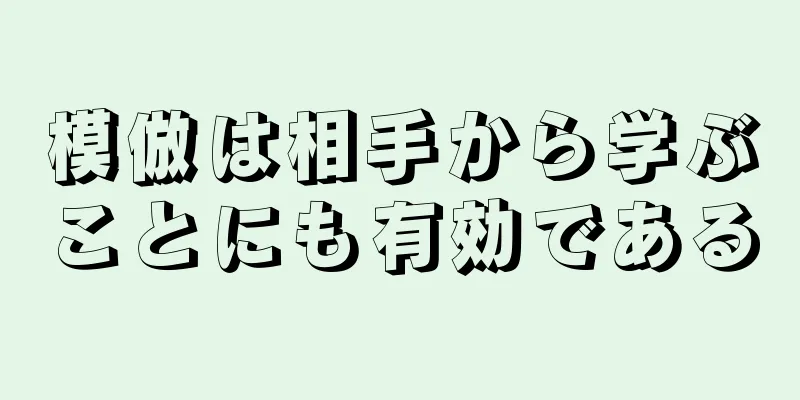 模倣は相手から学ぶことにも有効である