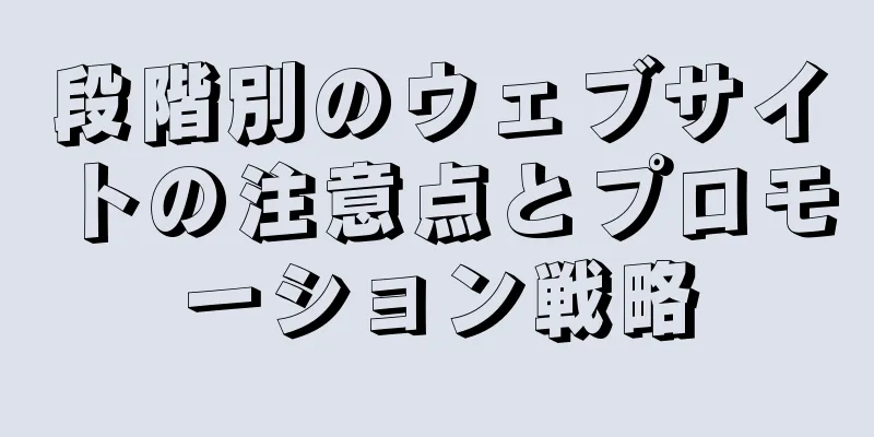 段階別のウェブサイトの注意点とプロモーション戦略