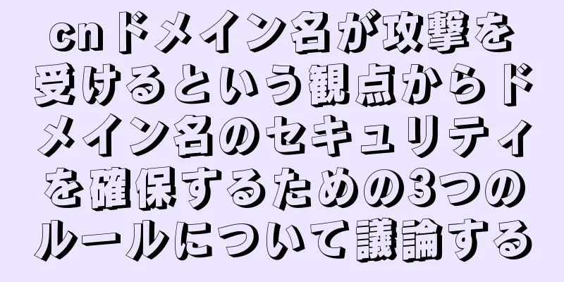 cnドメイン名が攻撃を受けるという観点からドメイン名のセキュリティを確保するための3つのルールについて議論する