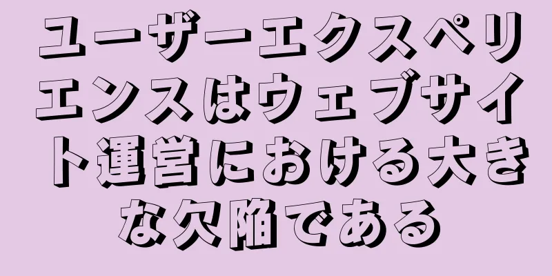 ユーザーエクスペリエンスはウェブサイト運営における大きな欠陥である