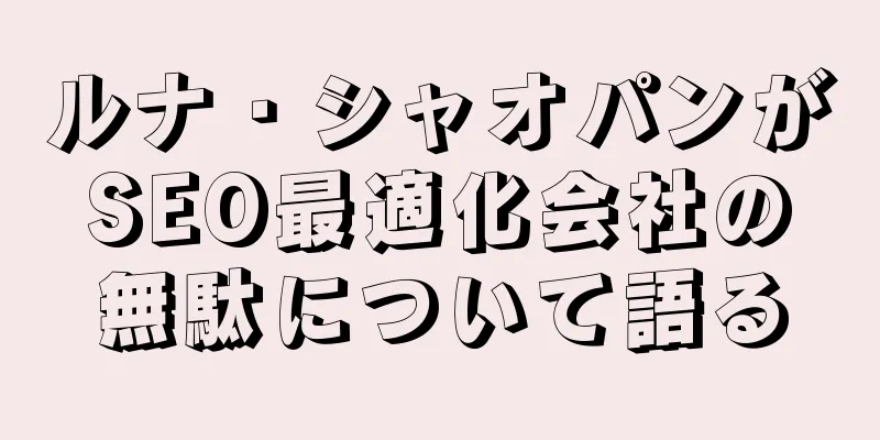 ルナ・シャオパンがSEO最適化会社の無駄について語る