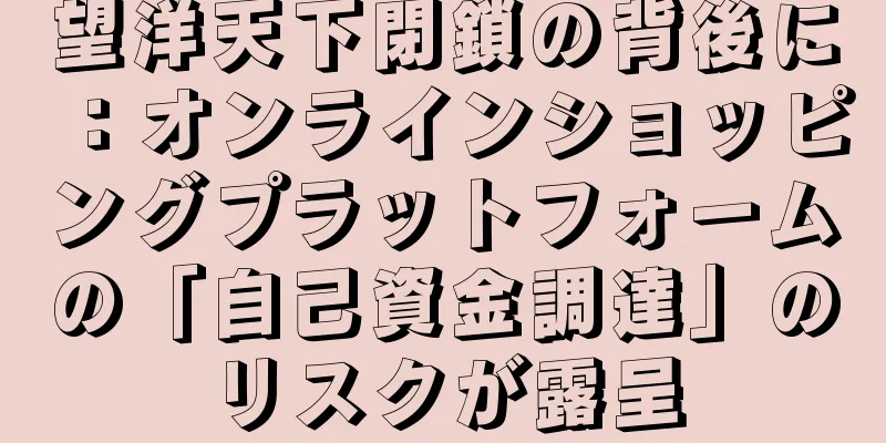 望洋天下閉鎖の背後に：オンラインショッピングプラットフォームの「自己資金調達」のリスクが露呈