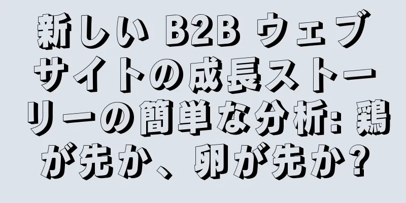 新しい B2B ウェブサイトの成長ストーリーの簡単な分析: 鶏が先か、卵が先か?