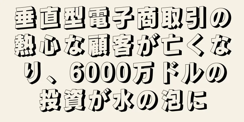 垂直型電子商取引の熱心な顧客が亡くなり、6000万ドルの投資が水の泡に