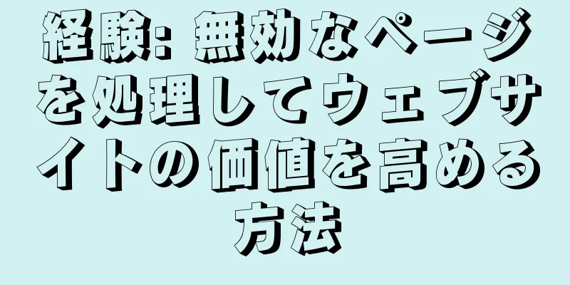 経験: 無効なページを処理してウェブサイトの価値を高める方法