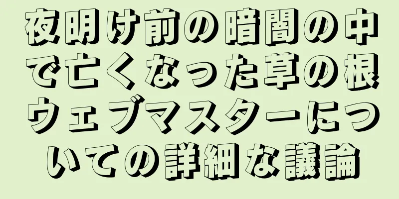 夜明け前の暗闇の中で亡くなった草の根ウェブマスターについての詳細な議論
