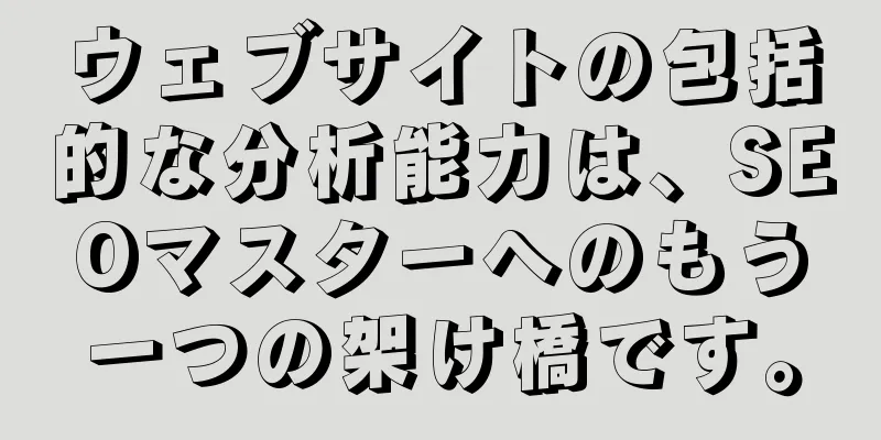 ウェブサイトの包括的な分析能力は、SEOマスターへのもう一つの架け橋です。