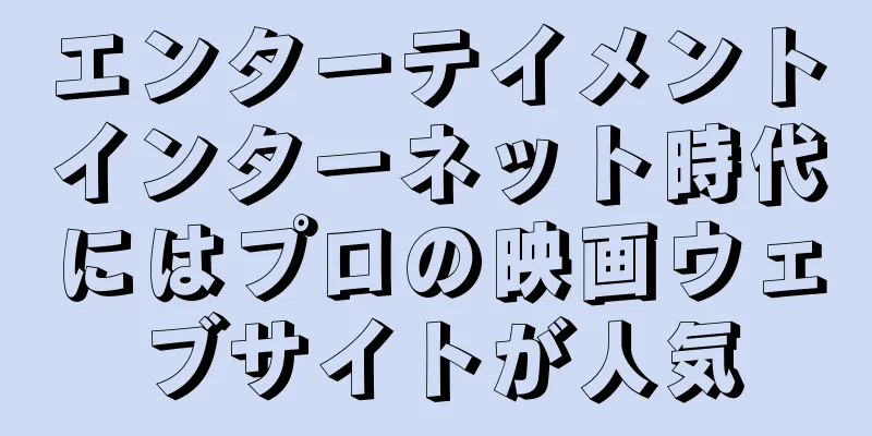 エンターテイメントインターネット時代にはプロの映画ウェブサイトが人気