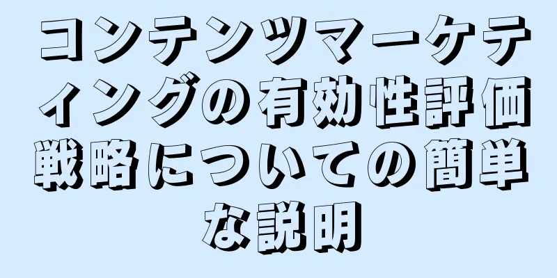 コンテンツマーケティングの有効性評価戦略についての簡単な説明