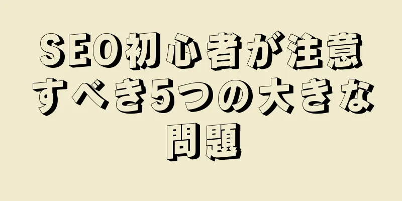 SEO初心者が注意すべき5つの大きな問題