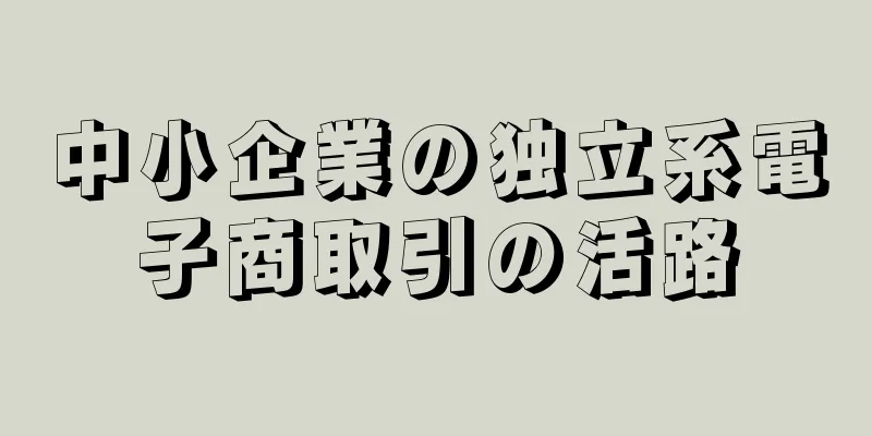 中小企業の独立系電子商取引の活路