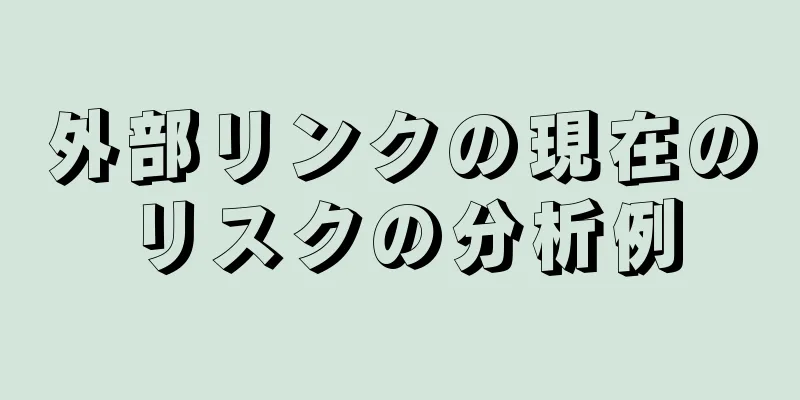 外部リンクの現在のリスクの分析例