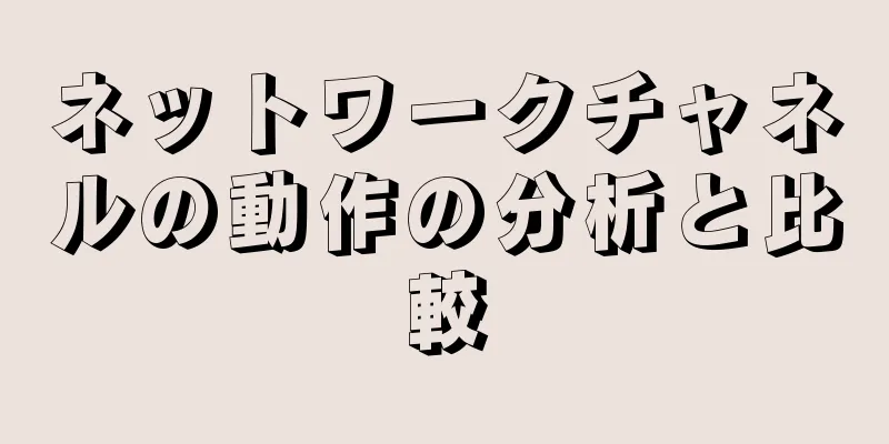 ネットワークチャネルの動作の分析と比較