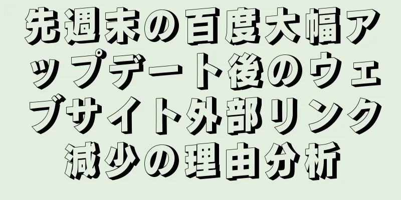 先週末の百度大幅アップデート後のウェブサイト外部リンク減少の理由分析