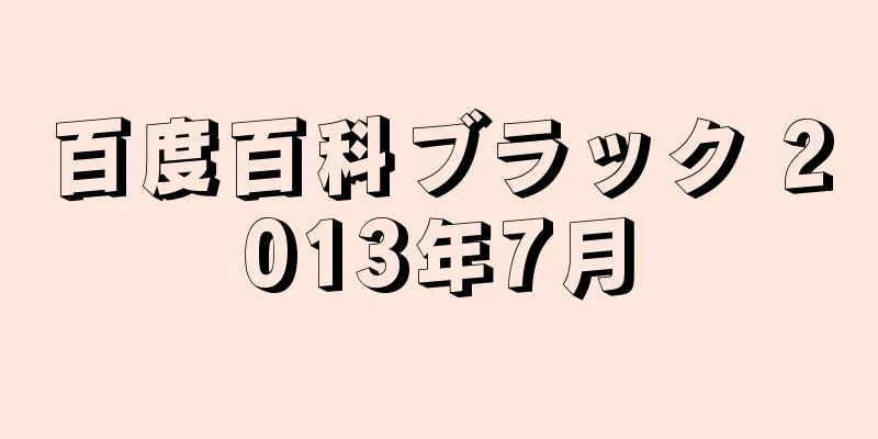 百度百科ブラック 2013年7月