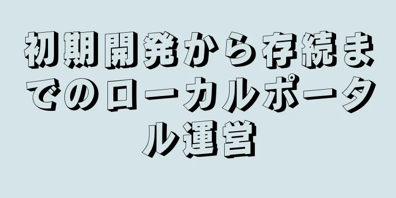 初期開発から存続までのローカルポータル運営