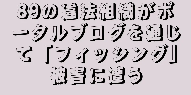 89の違法組織がポータルブログを通じて「フィッシング」被害に遭う