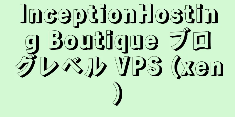 InceptionHosting Boutique ブログレベル VPS (xen)