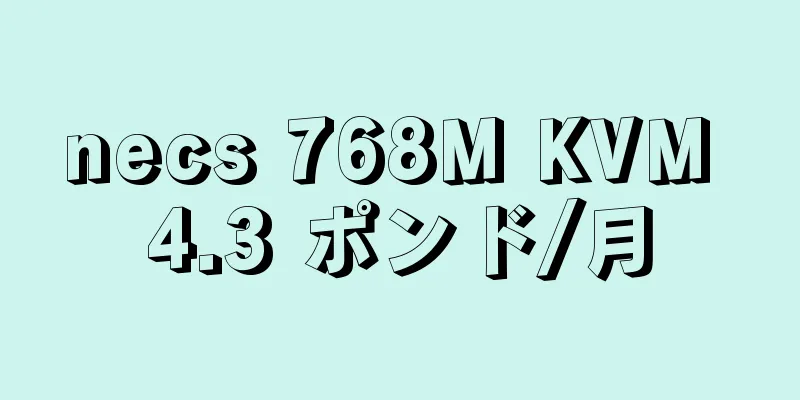 necs 768M KVM 4.3 ポンド/月