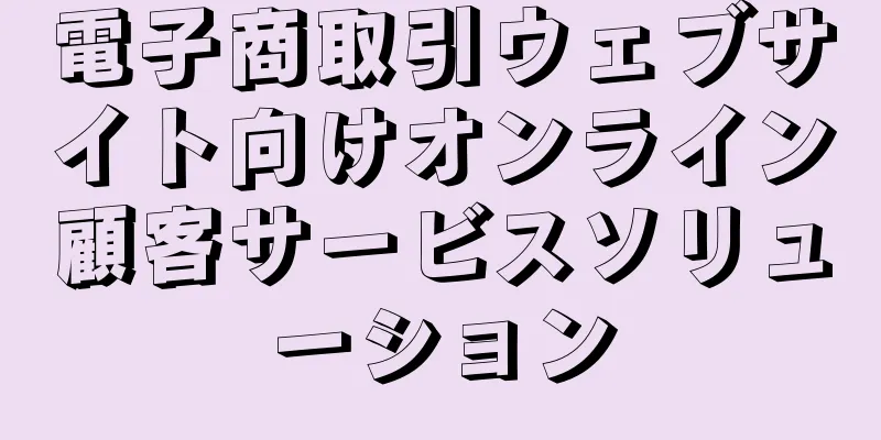 電子商取引ウェブサイト向けオンライン顧客サービスソリューション
