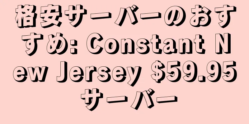 格安サーバーのおすすめ: Constant New Jersey $59.95 サーバー