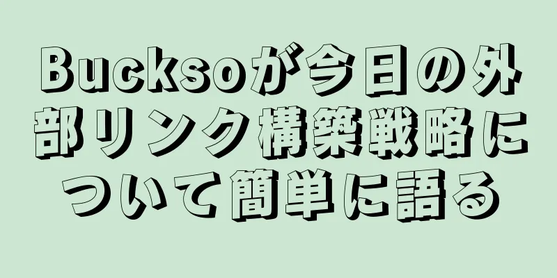 Bucksoが今日の外部リンク構築戦略について簡単に語る