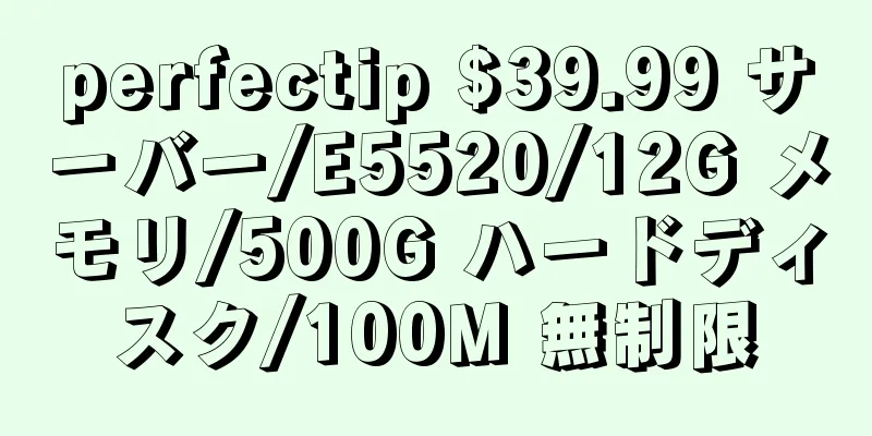 perfectip $39.99 サーバー/E5520/12G メモリ/500G ハードディスク/100M 無制限