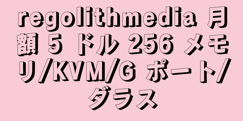 regolithmedia 月額 5 ドル 256 メモリ/KVM/G ポート/ダラス