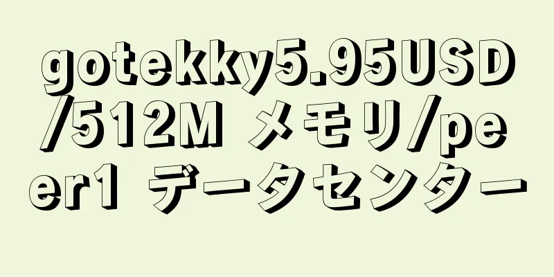 gotekky5.95USD/512M メモリ/peer1 データセンター