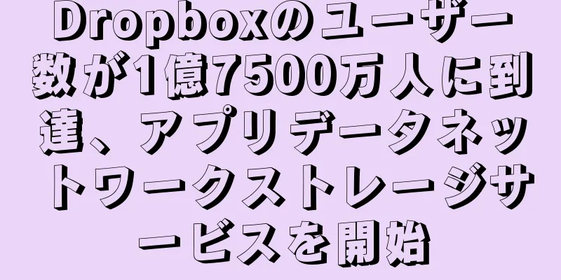 Dropboxのユーザー数が1億7500万人に到達、アプリデータネットワークストレージサービスを開始