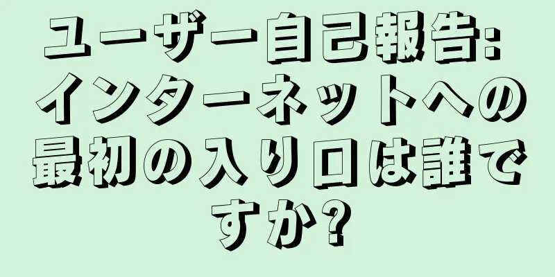 ユーザー自己報告: インターネットへの最初の入り口は誰ですか?