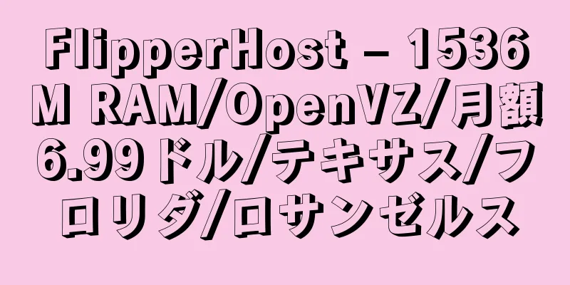 FlipperHost – 1536M RAM/OpenVZ/月額6.99ドル/テキサス/フロリダ/ロサンゼルス