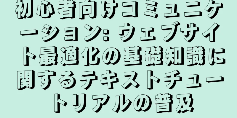 初心者向けコミュニケーション: ウェブサイト最適化の基礎知識に関するテキストチュートリアルの普及