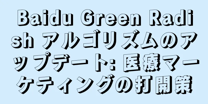 Baidu Green Radish アルゴリズムのアップデート: 医療マーケティングの打開策