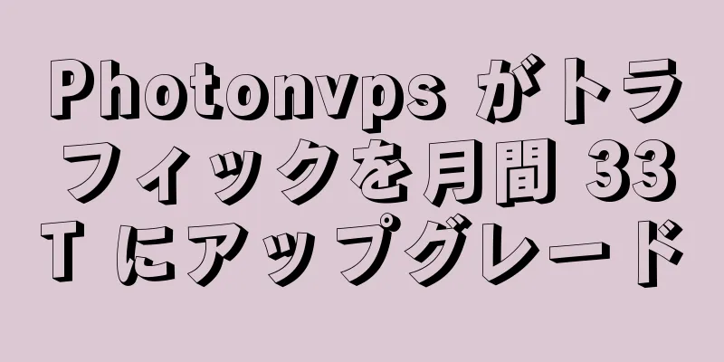 Photonvps がトラフィックを月間 33T にアップグレード