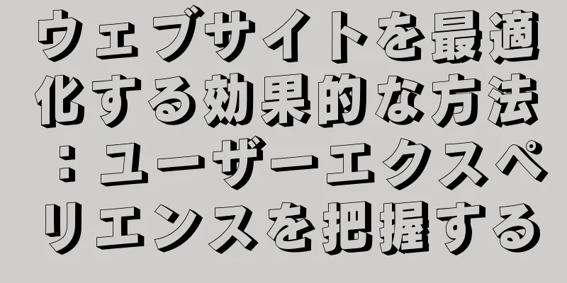ウェブサイトを最適化する効果的な方法：ユーザーエクスペリエンスを把握する