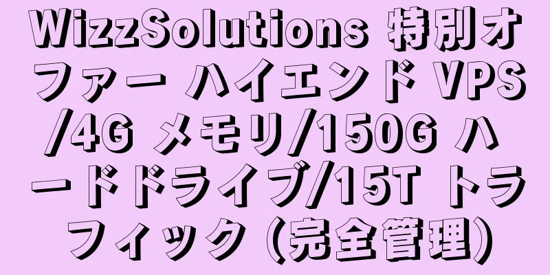 WizzSolutions 特別オファー ハイエンド VPS/4G メモリ/150G ハードドライブ/15T トラフィック (完全管理)