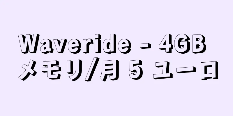 Waveride - 4GB メモリ/月 5 ユーロ