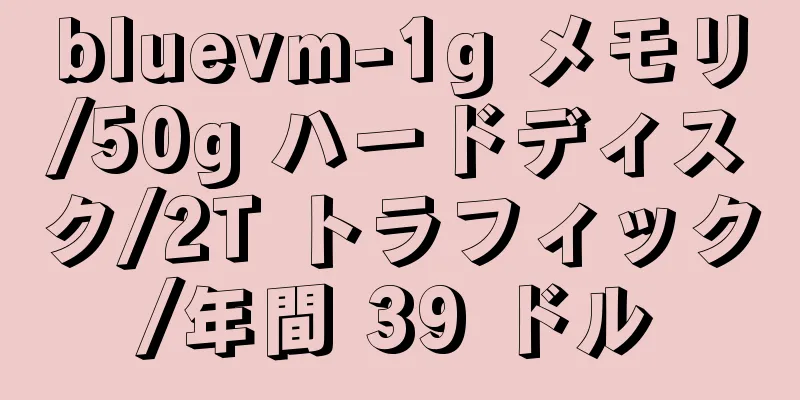 bluevm-1g メモリ/50g ハードディスク/2T トラフィック/年間 39 ドル