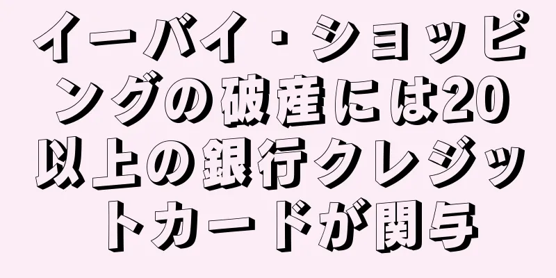 イーバイ・ショッピングの破産には20以上の銀行クレジットカードが関与