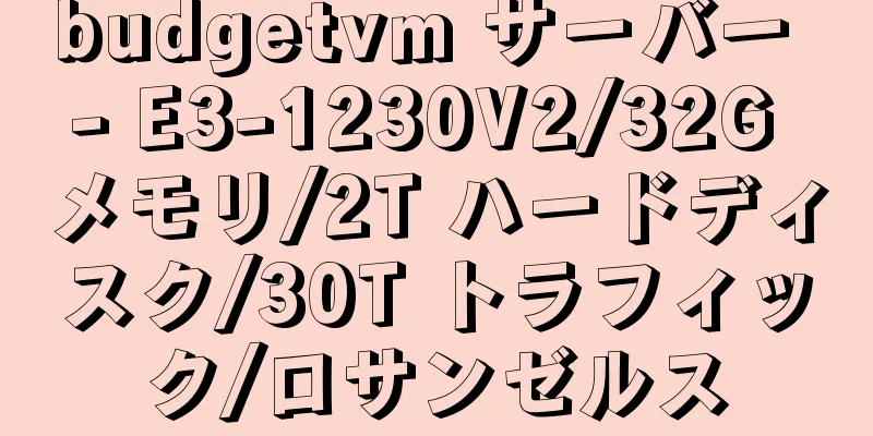 budgetvm サーバー - E3-1230V2/32G メモリ/2T ハードディスク/30T トラフィック/ロサンゼルス
