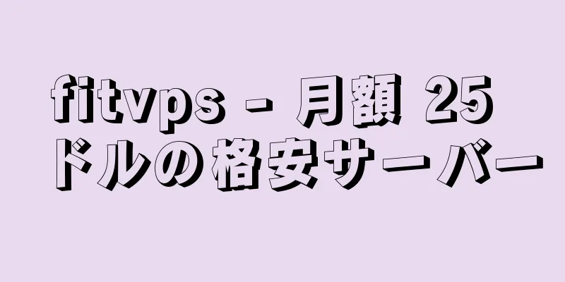 fitvps - 月額 25 ドルの格安サーバー