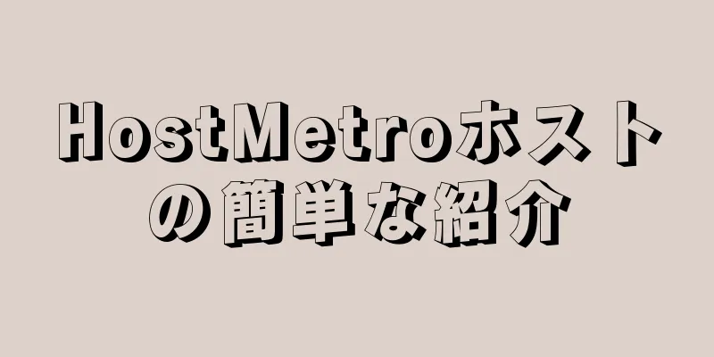 HostMetroホストの簡単な紹介