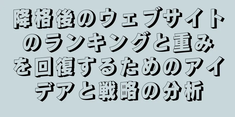 降格後のウェブサイトのランキングと重みを回復するためのアイデアと戦略の分析