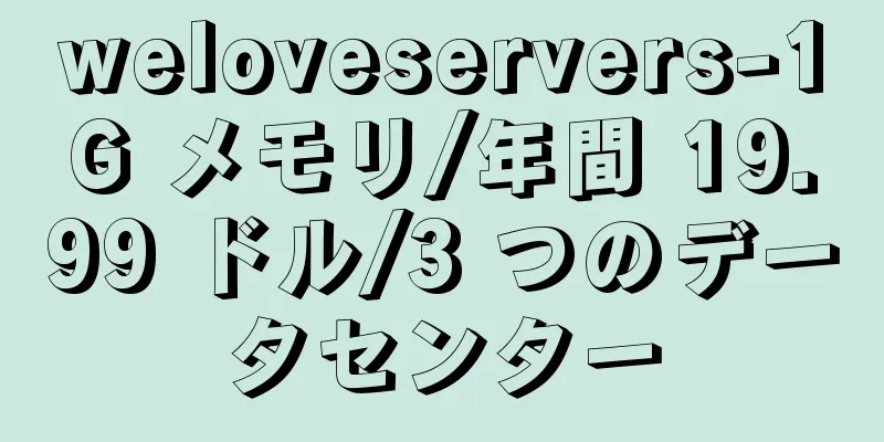 weloveservers-1G メモリ/年間 19.99 ドル/3 つのデータセンター